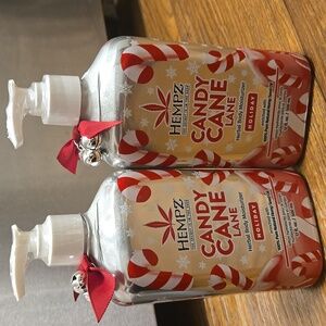 New  Hempz Candy Cane Lane Herbal Body Moisturizer 2ea  17oz Bottles Peppermint
